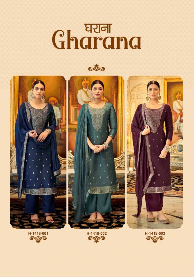 Gharana By Alok Suit Dola Jacquard Designer Salwar Suits Catalog 